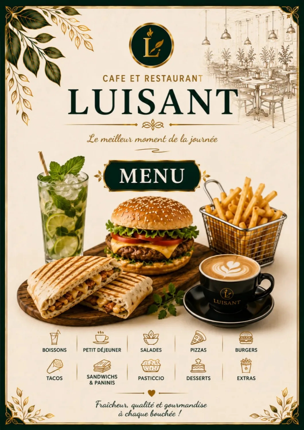 Carte du restaurant Luisant — page 1